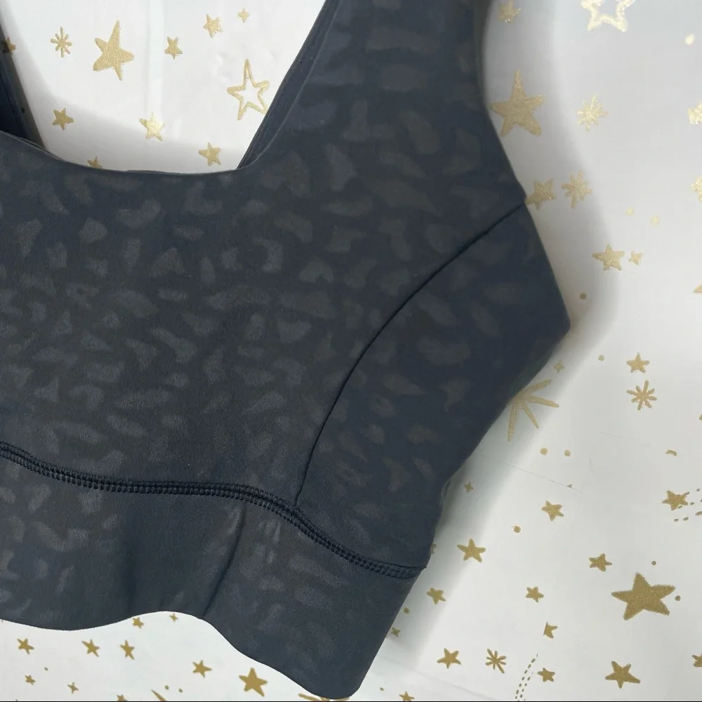 IVL | Chi Chi Power V-Back Scoop Neck Sports Bra Black Cheetah Print Size 4